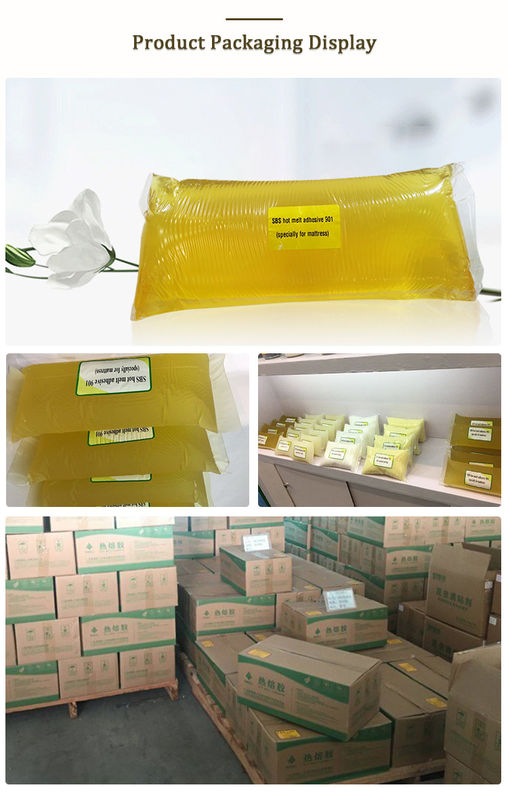 SBS Rubber Hot Melt Adhesive Slight Smell Light Yellow Solid