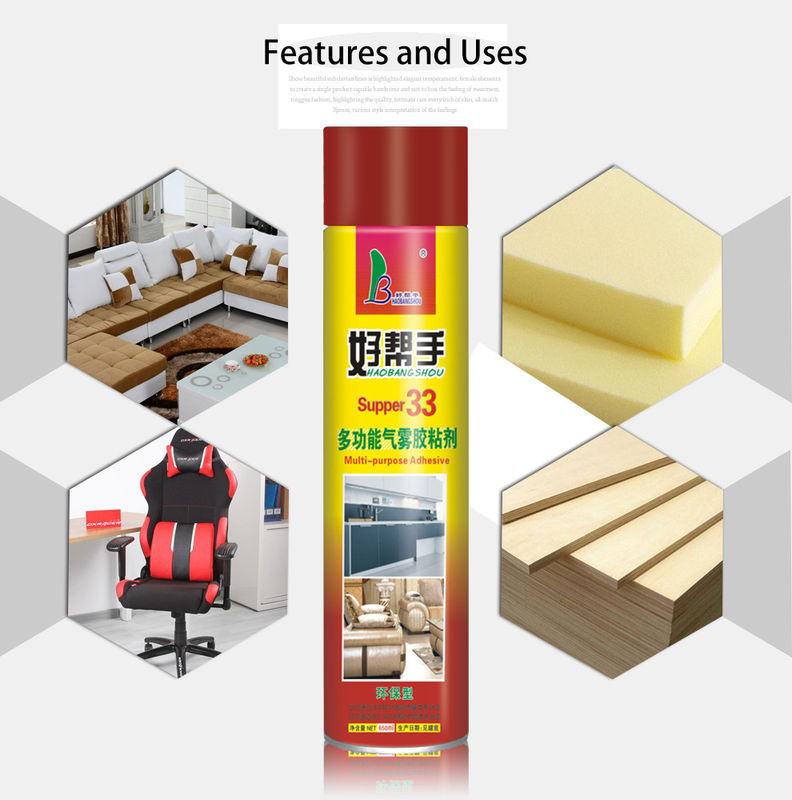 Strong Peeling Strength Spray Glue Adhesive Eco Friendly SBS For Sofa